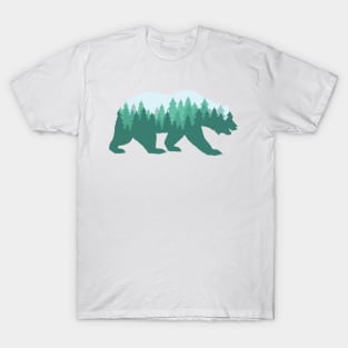 California republic state colorful wildlife bear surreal T-Shirt